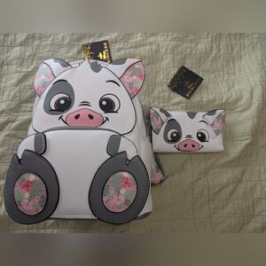 Princess Collection Pua Disney Loungefly With Matching Wallet, NWT!
